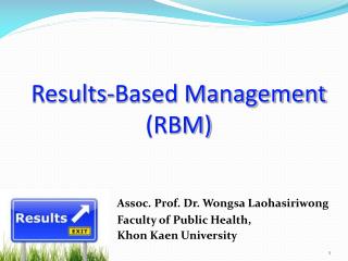 Results-Based Management (RBM)