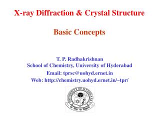 X-ray Diffraction &amp; Crystal Structure Basic Concepts