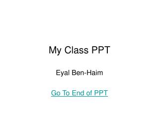 My Class PPT