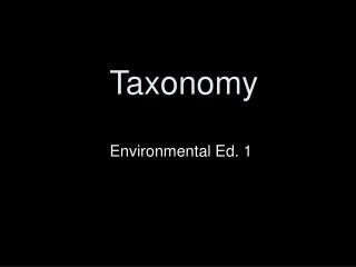 Taxonomy