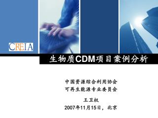 生物质 CDM 项目案例分析