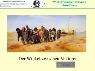 Der Winkel zwischen Vektoren