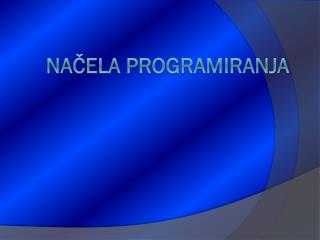 Načela programiranja