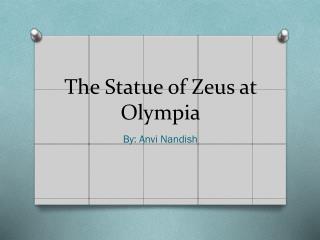 The Statue of Zeus at Olympia