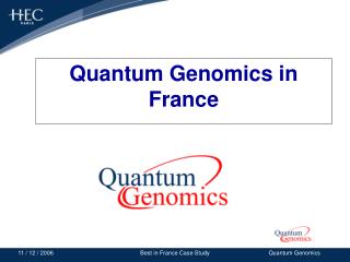 Quantum Genomics in France