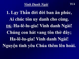 Vinh Danh Ngài