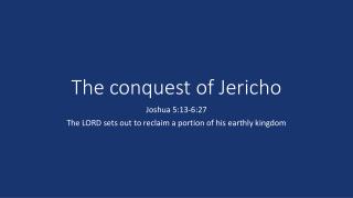The conquest of Jericho
