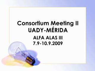 Consortium Meeting II UADY-MÉRIDA