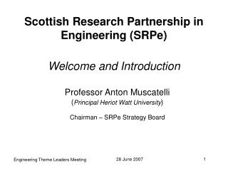 Scottish Research Partnership in Engineering (SRPe)