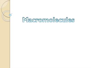 Macromolecules