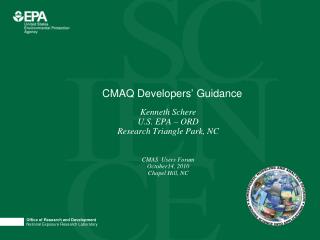 CMAQ Developers’ Guidance