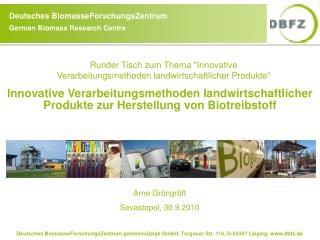 Innovative Verarbeitungsmethoden landwirtschaftlicher Produkte zur Herstellung von Biotreibstoff