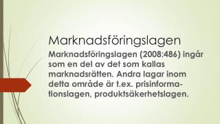 Marknadsföringslagen