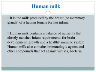 Human milk