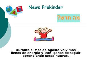 News Prekinder