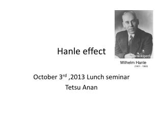 Hanle effect