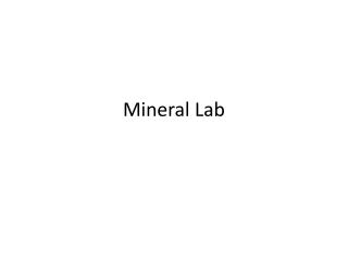 Mineral Lab