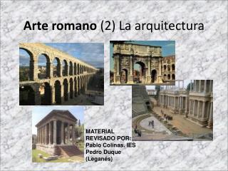 Arte romano (2) La arquitectura