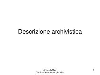 Descrizione archivistica