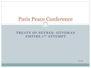 Paris Peace Conference