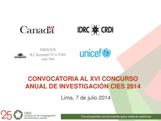 CONVOCATORIA AL XVI CONCURSO ANUAL DE INVESTIGACIÓN CIES 2014