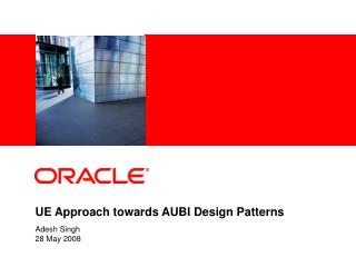 UE Approach towards AUBI Design Patterns