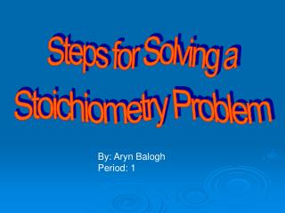 Steps for Solving a