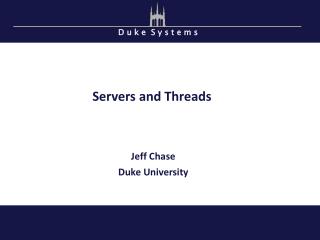 Servers and Threads