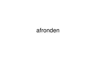 afronden