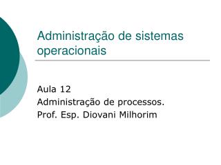 Administração de sistemas operacionais