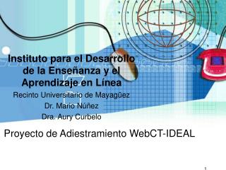 Proyecto de Adiestramiento WebCT-IDEAL