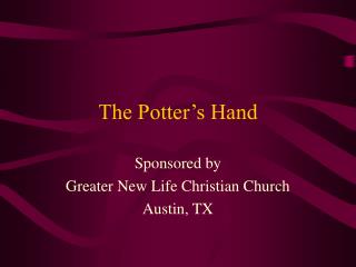 The Potter’s Hand