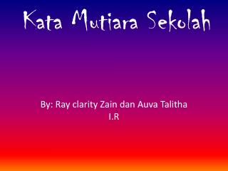 Kata Mutiara Sekolah