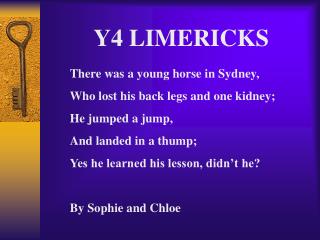 Y4 LIMERICKS