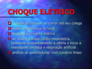 CHOQUE ELÉTRICO