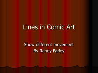 Lines in Comic Art