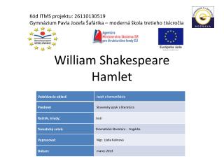 William Shakespeare Hamlet