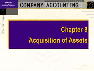 Chapter 8 Acquisition of Assets