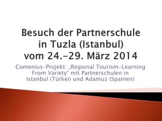 Besuch der Partnerschule in Tuzla (Istanbul) vom 24.-29. März 2014