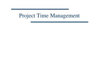 Project Time Management