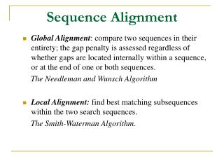 Sequence Alignment