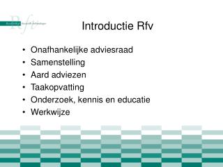 Introductie Rfv