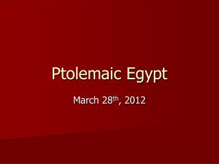 Ptolemaic Egypt