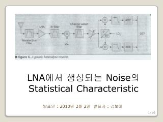 LNA 에서 생성되는 Noise 의 Statistical Characteristic