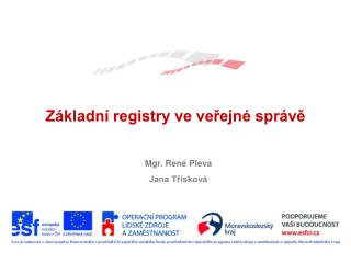 Základní registry ve veřejné správě