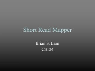 Short Read Mapper