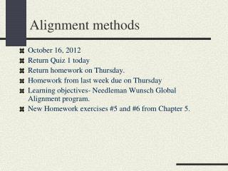 Alignment methods