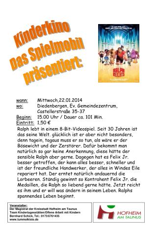 Kinderkino Das Spielmobil präsentiert: