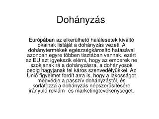 Dohányzás