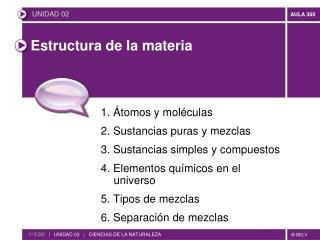 Estructura de la materia